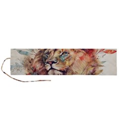 Lion Africa African Art Roll Up Canvas Pencil Holder (l)