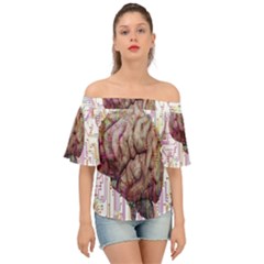 Brain Think Neurons Circuit Off Shoulder Short Sleeve Top by pakminggu