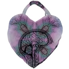 Tourette Syndrome Epilepsy Brain Giant Heart Shaped Tote by pakminggu