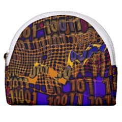 Binary Code Transformation Horseshoe Style Canvas Pouch by pakminggu