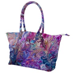 Painted Flames Canvas Shoulder Bag by kaleidomarblingart