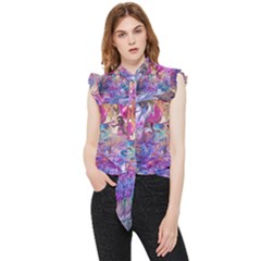 Painted flames Frill Detail Shirt