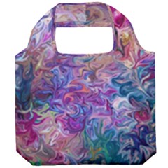Painted Flames Foldable Grocery Recycle Bag by kaleidomarblingart