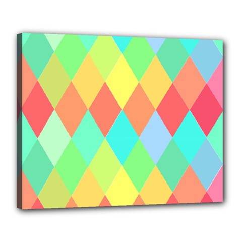 Low Poly Triangles Canvas 20  X 16  (stretched) by danenraven