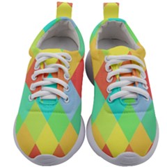 Low Poly Triangles Kids Athletic Shoes by danenraven