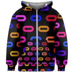 Pattern Background Structure Black Kids  Zipper Hoodie Without Drawstring by danenraven