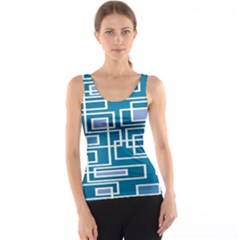 Geometric Rectangle Shape Linear Tank Top