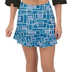 Geometric Rectangle Shape Linear Fishtail Mini Chiffon Skirt by danenraven