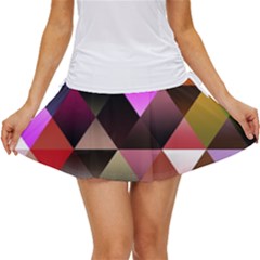 Abstract Geometric Triangles Shapes Women s Skort