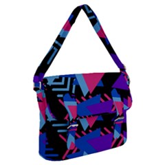 Memphis Pattern Geometric Abstract Buckle Messenger Bag by danenraven