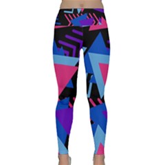 Memphis Pattern Geometric Abstract Lightweight Velour Classic Yoga Leggings