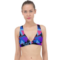 Memphis Pattern Geometric Abstract Classic Banded Bikini Top by danenraven