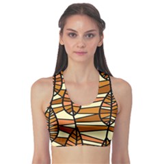 Autumn Leaf Mosaic Seamless Sports Bra by danenraven