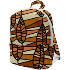 Autumn Leaf Mosaic Seamless Zip Up Backpack by danenraven