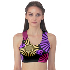 Seamless Halloween Day Of The Dead Sports Bra by danenraven