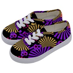 Seamless Halloween Day Of The Dead Kids  Classic Low Top Sneakers by danenraven