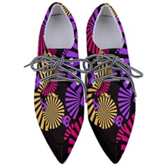 Seamless Halloween Day Of The Dead Pointed Oxford Shoes by danenraven