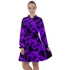 Purple Pattern Background Structure All Frills Chiffon Dress by danenraven
