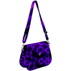 Purple Pattern Background Structure Saddle Handbag by danenraven