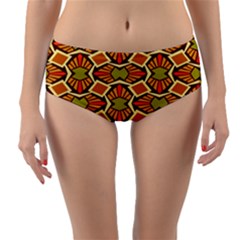 Geometry Shape Retro Trendy Symbol Reversible Mid-waist Bikini Bottoms