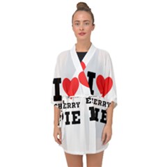 I Love Cherry Pie Half Sleeve Chiffon Kimono by ilovewhateva