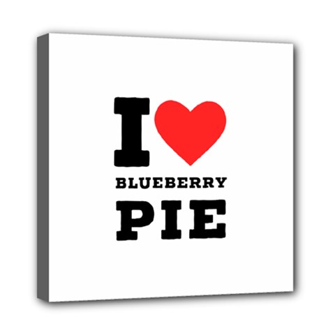 I Love Blueberry Mini Canvas 8  X 8  (stretched) by ilovewhateva