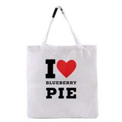 I Love Blueberry Grocery Tote Bag by ilovewhateva