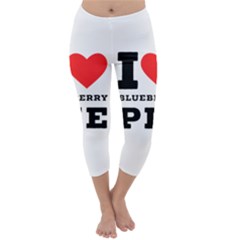 I Love Blueberry Capri Winter Leggings  by ilovewhateva