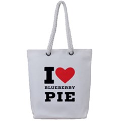 I Love Blueberry Full Print Rope Handle Tote (small) by ilovewhateva