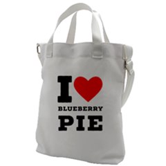 I Love Blueberry Canvas Messenger Bag by ilovewhateva