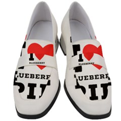 I Love Blueberry Women s Chunky Heel Loafers by ilovewhateva