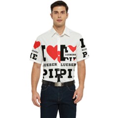 I Love Blueberry Men s Short Sleeve Pocket Shirt  by ilovewhateva