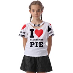 I Love Blueberry Kids  Front Cut Tee by ilovewhateva