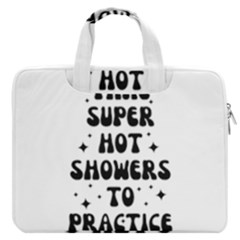 I Take A Super Hot Shower To Practice Burning In Hell Macbook Pro 13  Double Pocket Laptop Bag