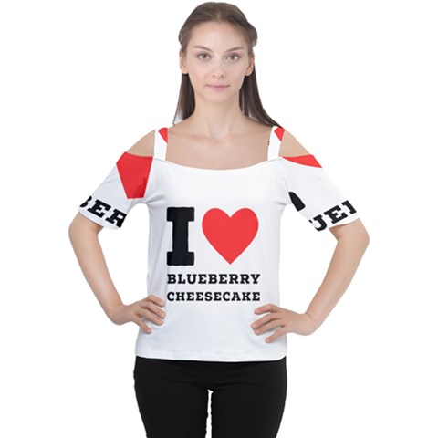 I Love Blueberry Cheesecake  Cutout Shoulder Tee by ilovewhateva