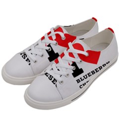 I Love Blueberry Cheesecake  Men s Low Top Canvas Sneakers by ilovewhateva