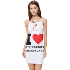 I Love Blueberry Cheesecake  Summer Tie Front Dress