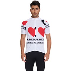 I Love Blueberry Cheesecake  Men s Short Sleeve Cycling Jersey by ilovewhateva
