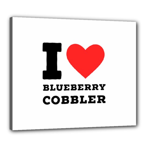 I Love Blueberry Cobbler Canvas 24  X 20  (stretched) by ilovewhateva
