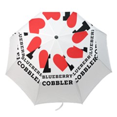 I Love Blueberry Cobbler Folding Umbrellas by ilovewhateva