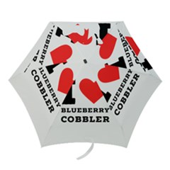 I Love Blueberry Cobbler Mini Folding Umbrellas by ilovewhateva