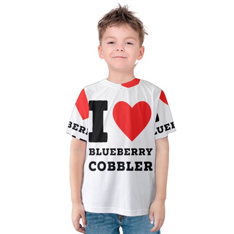 I Love Blueberry Cobbler Kids  Cotton Tee by ilovewhateva