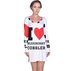 I Love Blueberry Cobbler Long Sleeve Nightdress