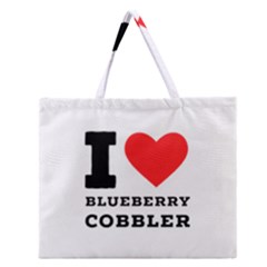 I Love Blueberry Cobbler Zipper Large Tote Bag by ilovewhateva