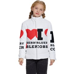 I Love Blueberry Cobbler Kids  Puffer Bubble Jacket Coat by ilovewhateva