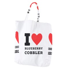 I Love Blueberry Cobbler Giant Grocery Tote by ilovewhateva