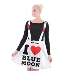 I Love Blue Moon Suspender Skater Skirt by ilovewhateva