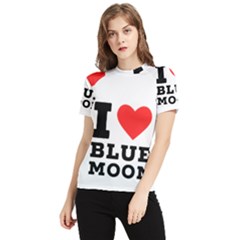 I Love Blue Moon Women s Short Sleeve Rash Guard by ilovewhateva