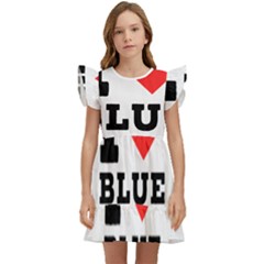I Love Blue Moon Kids  Winged Sleeve Dress by ilovewhateva