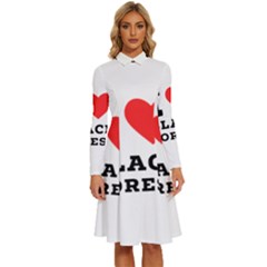 I Love Black Forest Long Sleeve Shirt Collar A-line Dress by ilovewhateva